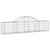 vidaXL Arched Gabion Baskets 11 pcs 200x30x40/60 cm Galvanised Iron