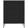 vidaXL Drawer Cabinet Black 80x35x101.5 cm Steel