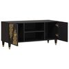 vidaXL TV Cabinet with Shelf Black 105 x 33 x 46 cm Solid Mango Wood