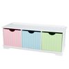 KidKraft Children's Storage Bench Nantucket Pastel