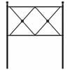 vidaXL Metal Replace Headboard Black 80cm