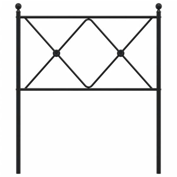 vidaXL Metal Replace Headboard Black 80cm