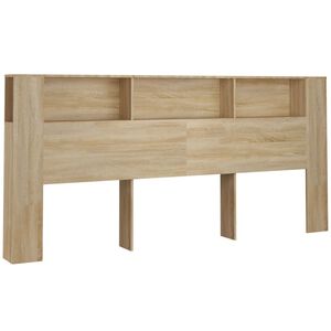 vidaXL Headboard Cabinet Sonoma Oak 120x18.5x102.5 cm