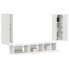 vidaXL TV Cabinet Set Wall-mounted 4 pcs White Engineered Wood