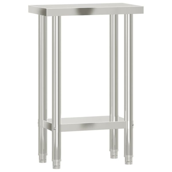 vidaXL Kitchen Work Table 55x30x85 cm Stainless Steel