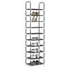 vidaXL Shoe Rack 10-Tier Black 44x28x180 cm Non-woven Fabric