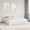 vidaXL Bed Frame with Headboard White 180 x 200 cm Engineered Wood