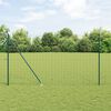 vidaXL Fence with Post Green 1.6 x 10 m Steel and PVC