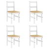 vidaXL 5 Piece Dining Set PANAMA White Solid Wood Pine