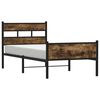 vidaXL Bed Frame without Mattress Smoked Oak 100x190 cm Engineered Wood