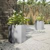 vidaXL Garden Planter 2 pcs Hexagon 46x40x45 cm Galvanized Steel