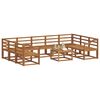 vidaXL Outdoor Sofa Set 10 pcs Natural Solid Acacia Wood