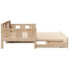 vidaXL Daybed with Trundle and Drawers without Mattress 90x190 cm Single
