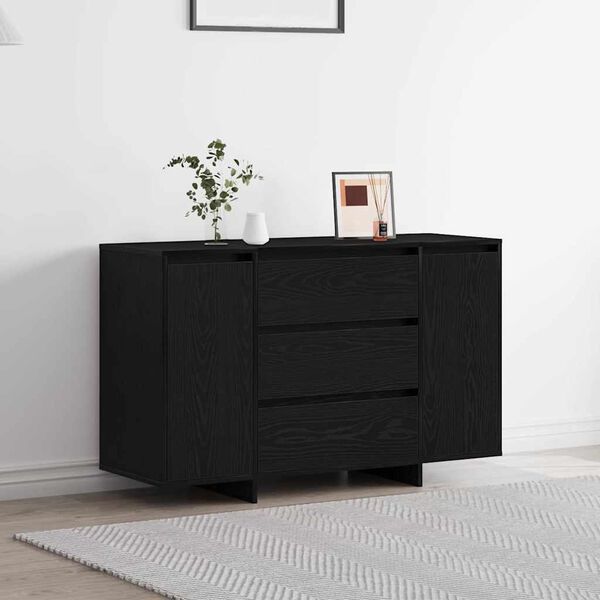 vidaXL Sideboard Black Oak 120 x 41 x 75 cm Engineered Wood