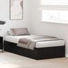 vidaXL Storage Bed Frame Black Oak 100 x 200 cm Engineered Wood