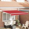 vidaXL Retractable Awning Red 350 x 250 cm Polyester and Aluminium