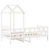 vidaXL Day Bed with Roof without Mattress White 80x200 cm Solid Wood