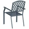 vidaXL Garden Chair 2 pcs Anthracite 56 x 65 x 89 cm Steel