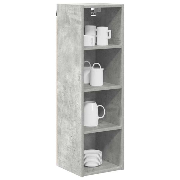 vidaXL Hanging Cabinet with Storage Concrete Grey 30 x 29.5 x 100 cm