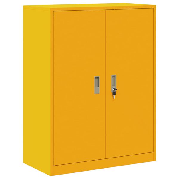 vidaXL Storage Cabinet Mustard Yellow 80 x 40 x 105 cm Steel