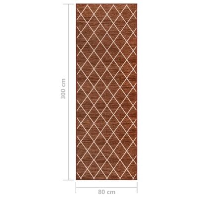 vidaXL Carpet Runner Dark Brown 80x300 cm