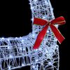 vidaXL Reindeer Pull Sleigh Cold white 70 x 26 x 130 cm Acrylic