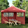 vidaXL Party Tent Folding Burgundy 292 x 292 x 315 cm Oxford Fabric