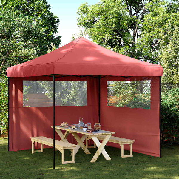 vidaXL Party Tent Folding Burgundy 292 x 292 x 315 cm Oxford Fabric