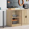 vidaXL Garage Storage Cabinet Sonoma Oak 60x51x85 cm Solid Wood Pine