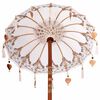vidaXL Balinese Parasol 260 Cream 95-100 cm Cotton and solid wood