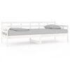 vidaXL Day Bed without Mattress White Solid Wood Pine 80x200 cm
