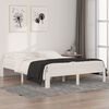 vidaXL Bed Frame without Mattress White Solid Wood 150x200cm King Size