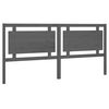 vidaXL Bed Headboard Grey 205.5x4x100 cm Solid Pine Wood