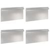 vidaXL Snail Fence 4 pcs 50 x 3.5 x 25 cm Stainless Steel Silver
