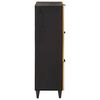 vidaXL Side Cabinet Black and Gold 40 x 33.5 x 110 cm Solid mango wood