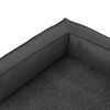 vidaXL Ergonomic Dog Bed Mattress 90x64cm Linen Look Fleece Dark Grey