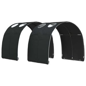 vidaXL Bed Tunnel 2 pcs Black 211 x 67.5 x 2 cm Polyester