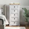 vidaXL Bedside Table White 53 x 39 x 103 cm Solid Pine Wood