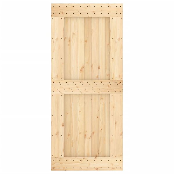 vidaXL Sliding Door with Hardware Set 90x210 cm Solid Wood Pine