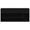 vidaXL Shoe Bench Black Oak 102x30.5x45 cm Engineered Wood