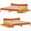 vidaXL Bed Frame with Drawers Wax Brown 200x200 cm Solid Wood Pine