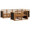 vidaXL Sectional Sofa Set 6 pcs Natural Solid Acacia Wood