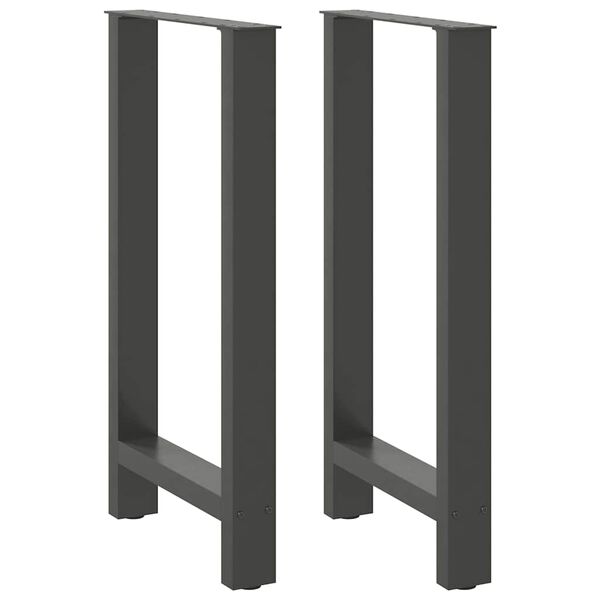 vidaXL Bar Table Legs Anthracite 2 pcs 40x(90-91) cm Steel
