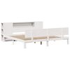 vidaXL Bookcase Bed without Mattress White 200x200cm Solid Wood Pine