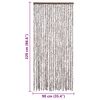 vidaXL Insect Curtain Taupe and White 90x220 cm Chenille