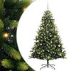 vidaXL Artificial Hinged Christmas Tree 150 LEDs Green 150 cm