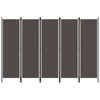 vidaXL 5-Panel Room Divider Anthracite 250x180 cm