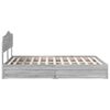 vidaXL Storage Bed Grey Sonoma 140 x 200 cm Engineered Wood