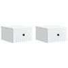 vidaXL Wall-Mounted Bedside Cabinet 2 pcs White 33 x 34.5 x 20 cm