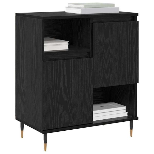 vidaXL Sideboards 2 pcs Black oak 120 x 35 x 70 cm Engineered wood